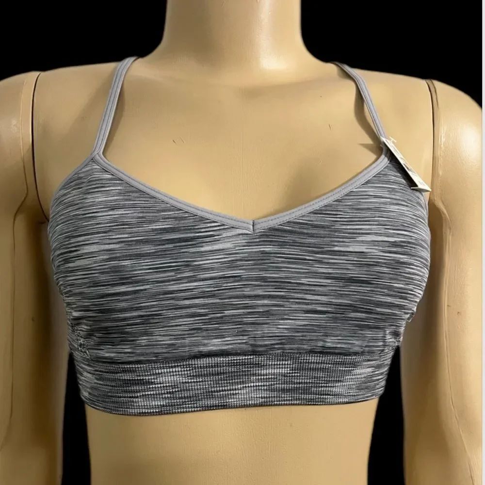 Victoria’s Secret Pink YOGA racerback unlined Bralette bra marked gray M
